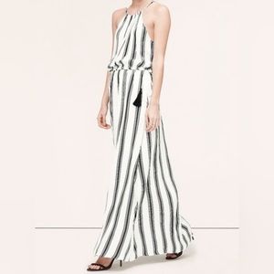LOFT Navy & White Striped Maxi Dress (XS)